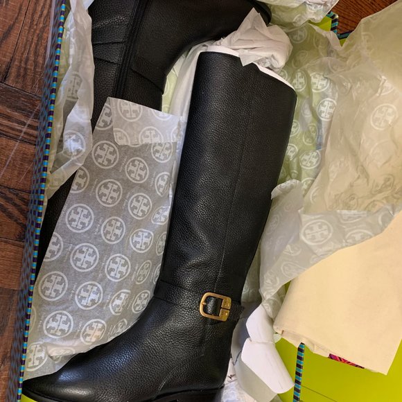 TORY BURCH Brooke Knee Boot (Perfect Black), Size 7 - Picture 6 of 10